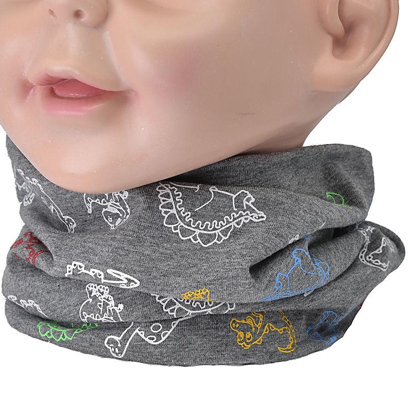 Kinder Loop Dinos grau Baumwolle